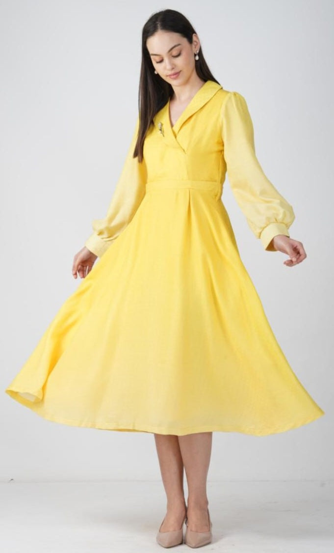 Diana Notched Lapel Dress