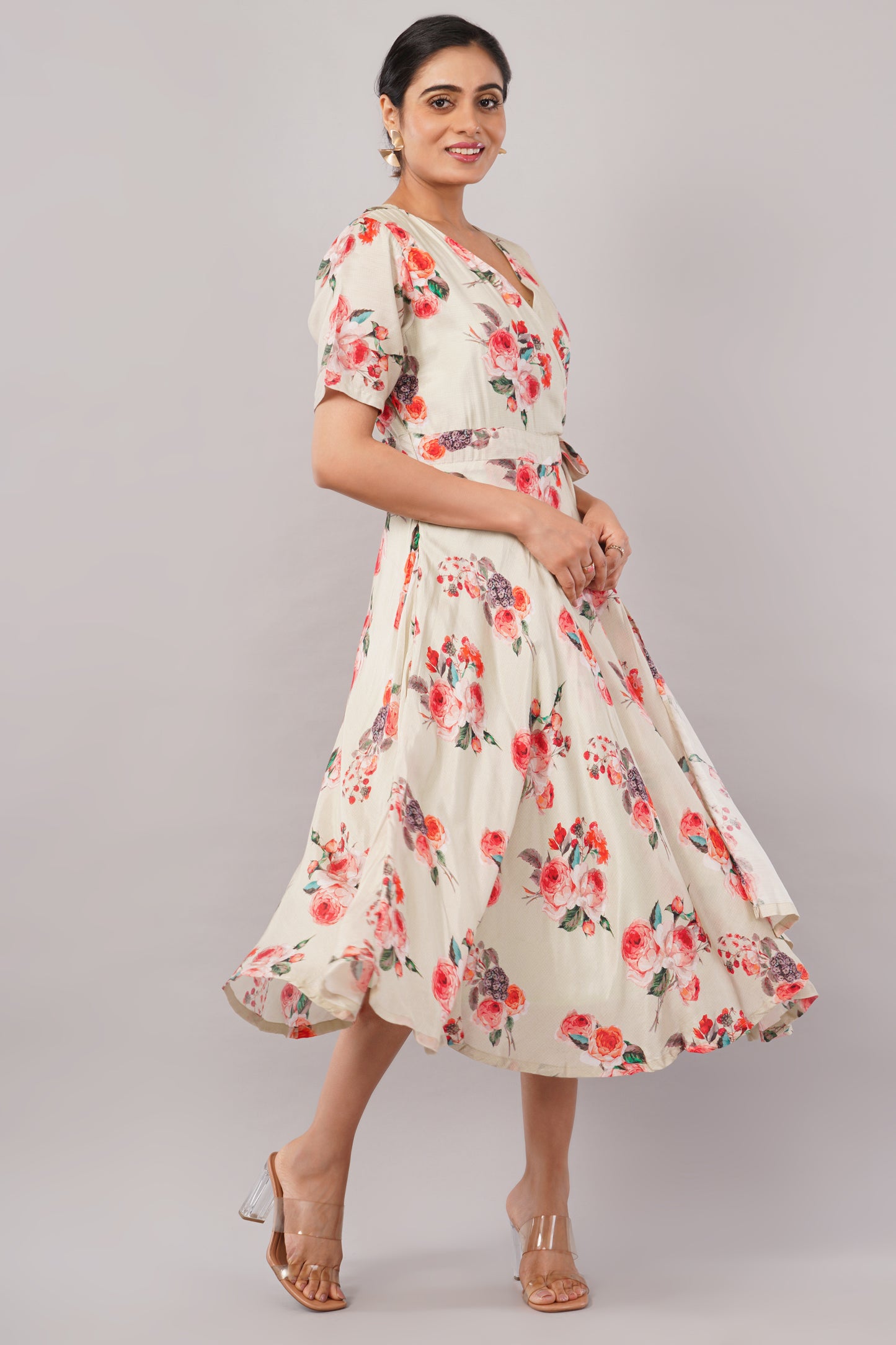 Light Green Garden Bloom - Jackie Wrap Dress – A Soft Ode to Timeless Femininity