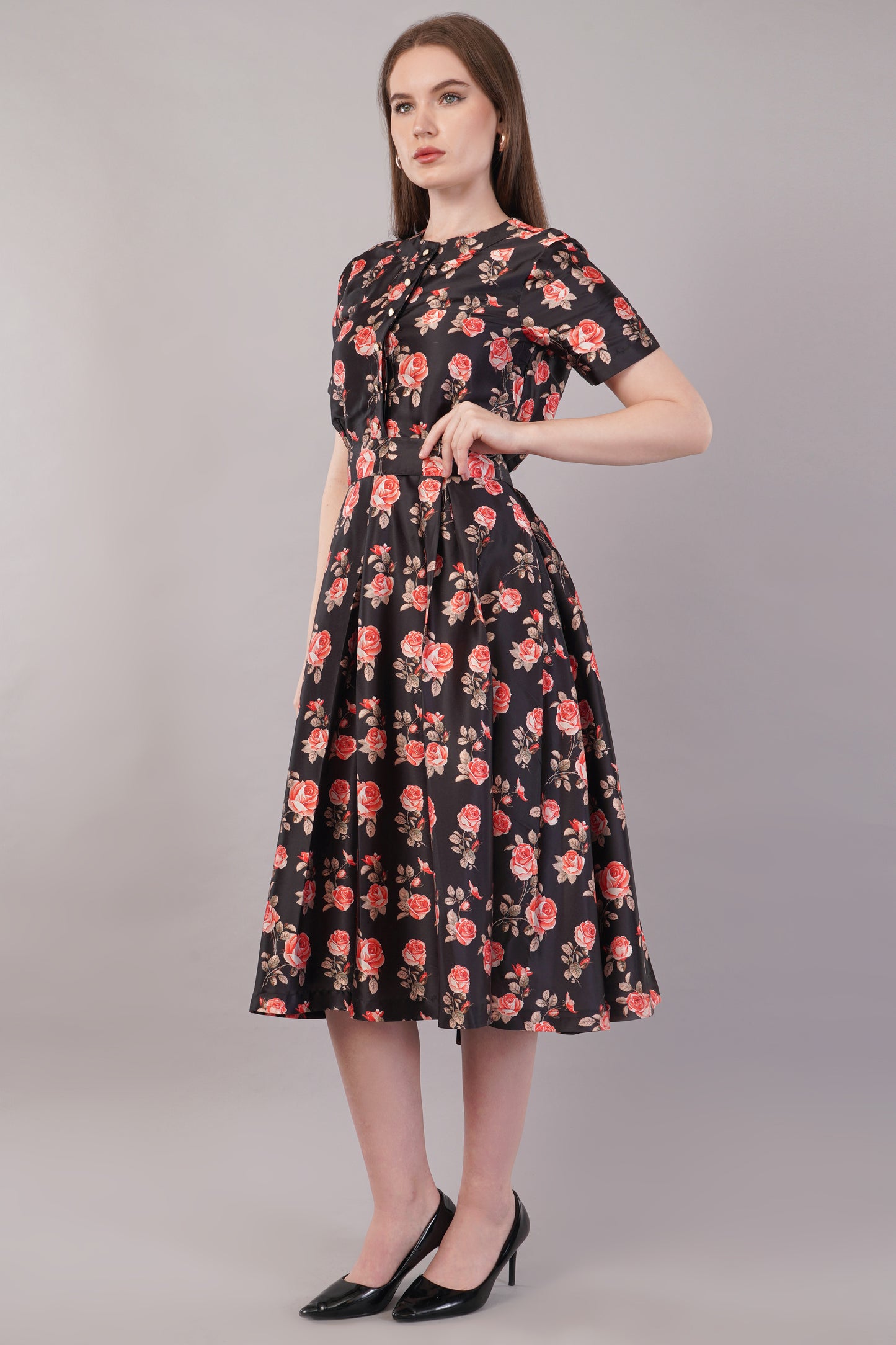Black Japan Satin - House of Windsor Dress