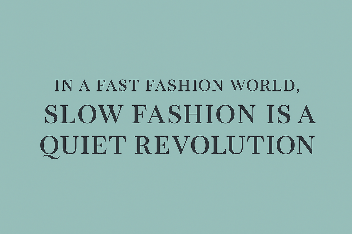 In a Fast Fashion World, Slow Fashion is a Quiet Revolution