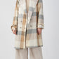 Brown Check Twill Wool Panjab Trench-coat