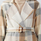Brown Check Twill Wool Panjab Trench-coat