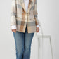 Brown Check Twill Wood Panjab Blazer