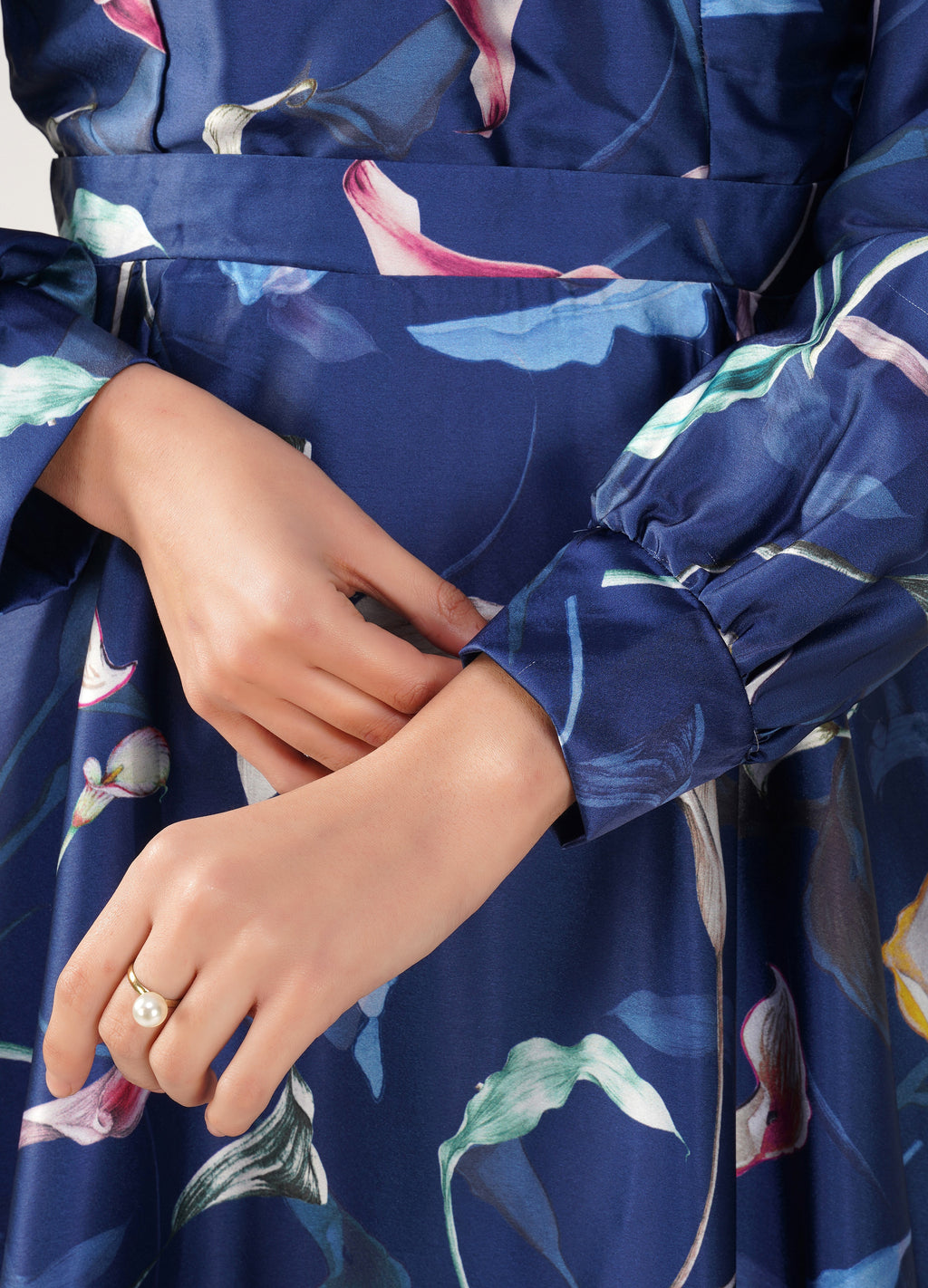 Midnight Blue - Japan Satin Diana Dress