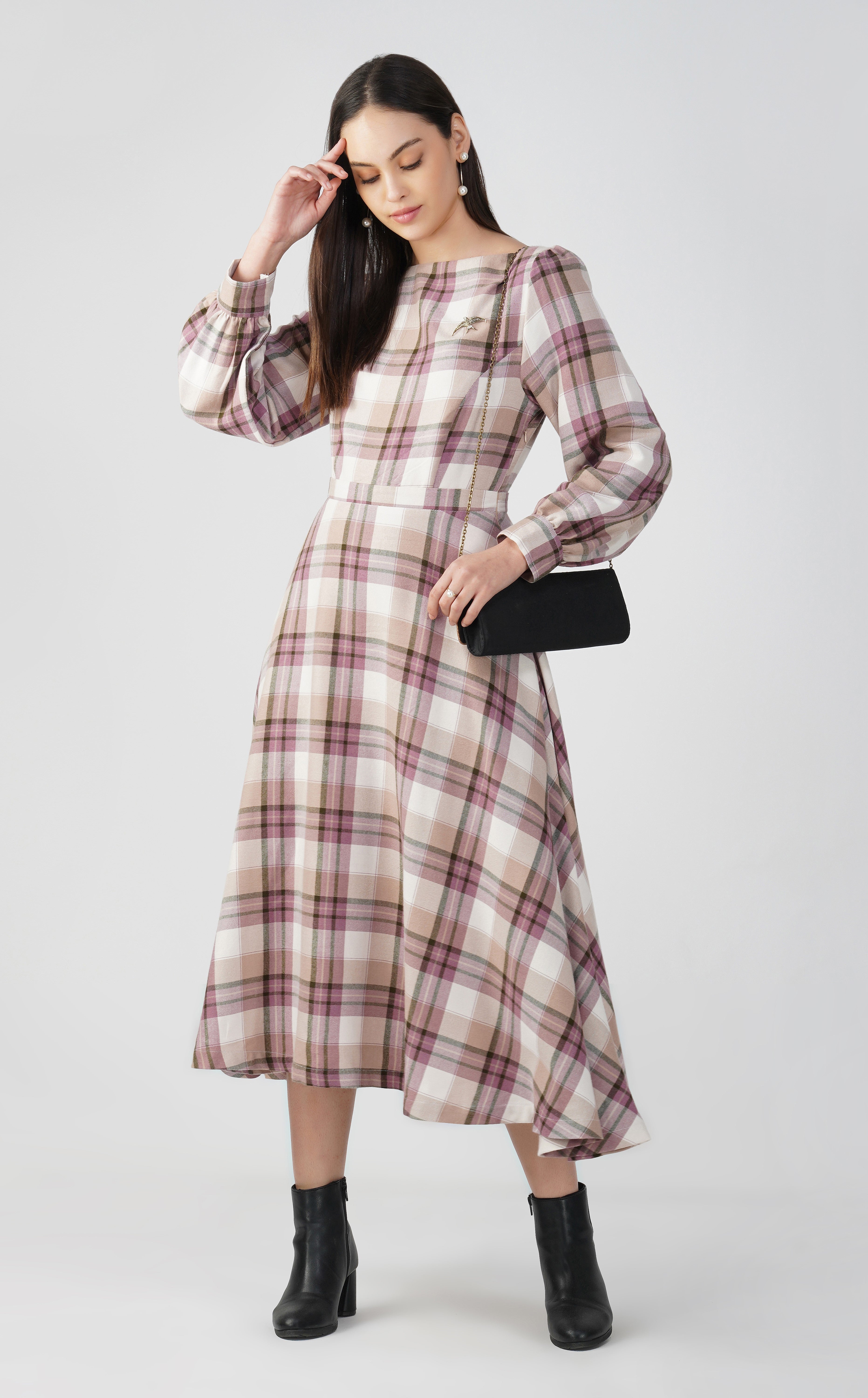 Pink Check - Brushed Twill Scotland Dress