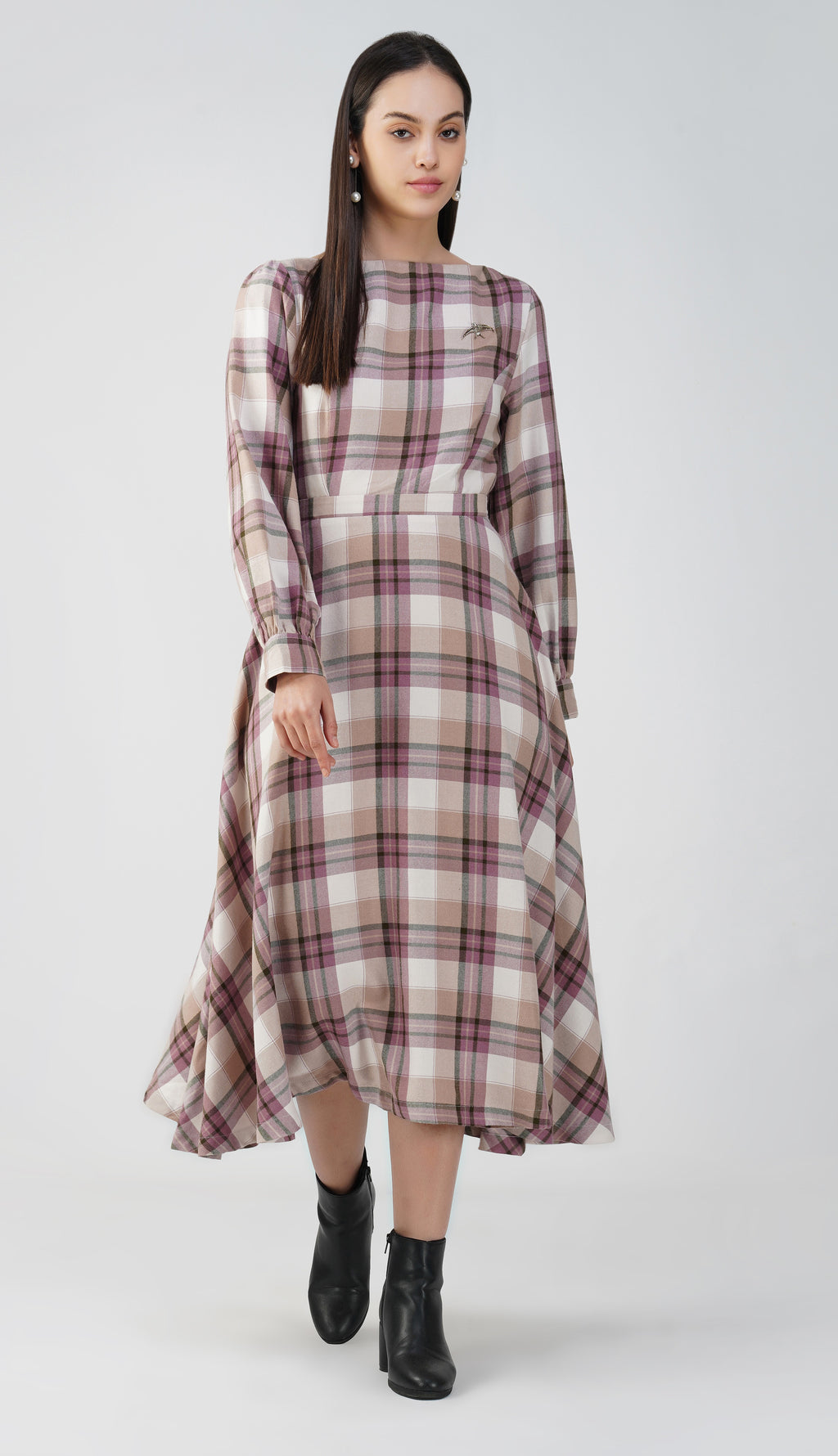 Pink Check - Brushed Twill Scotland Dress