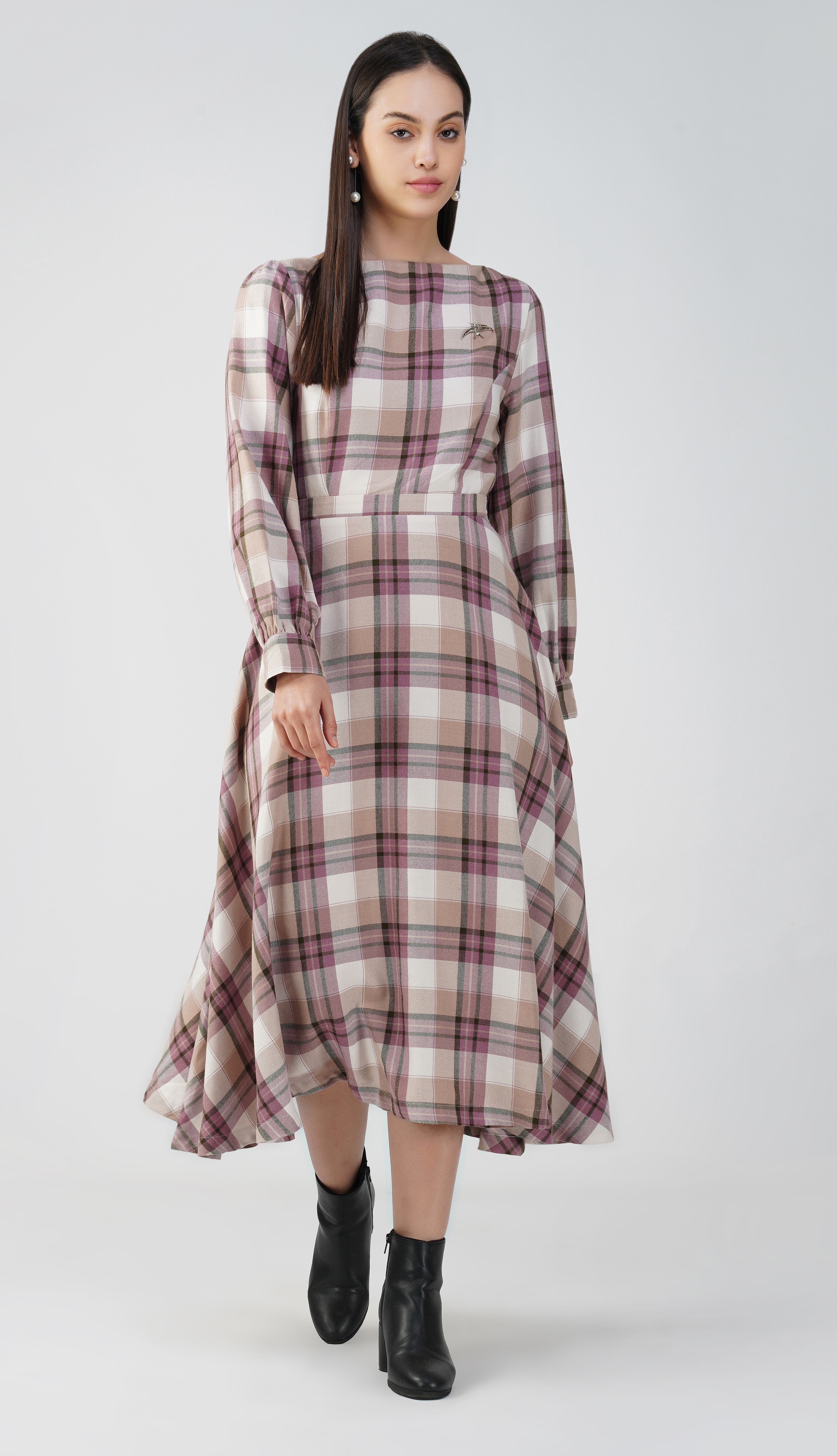 Pink Check - Brushed Twill Scotland Dress