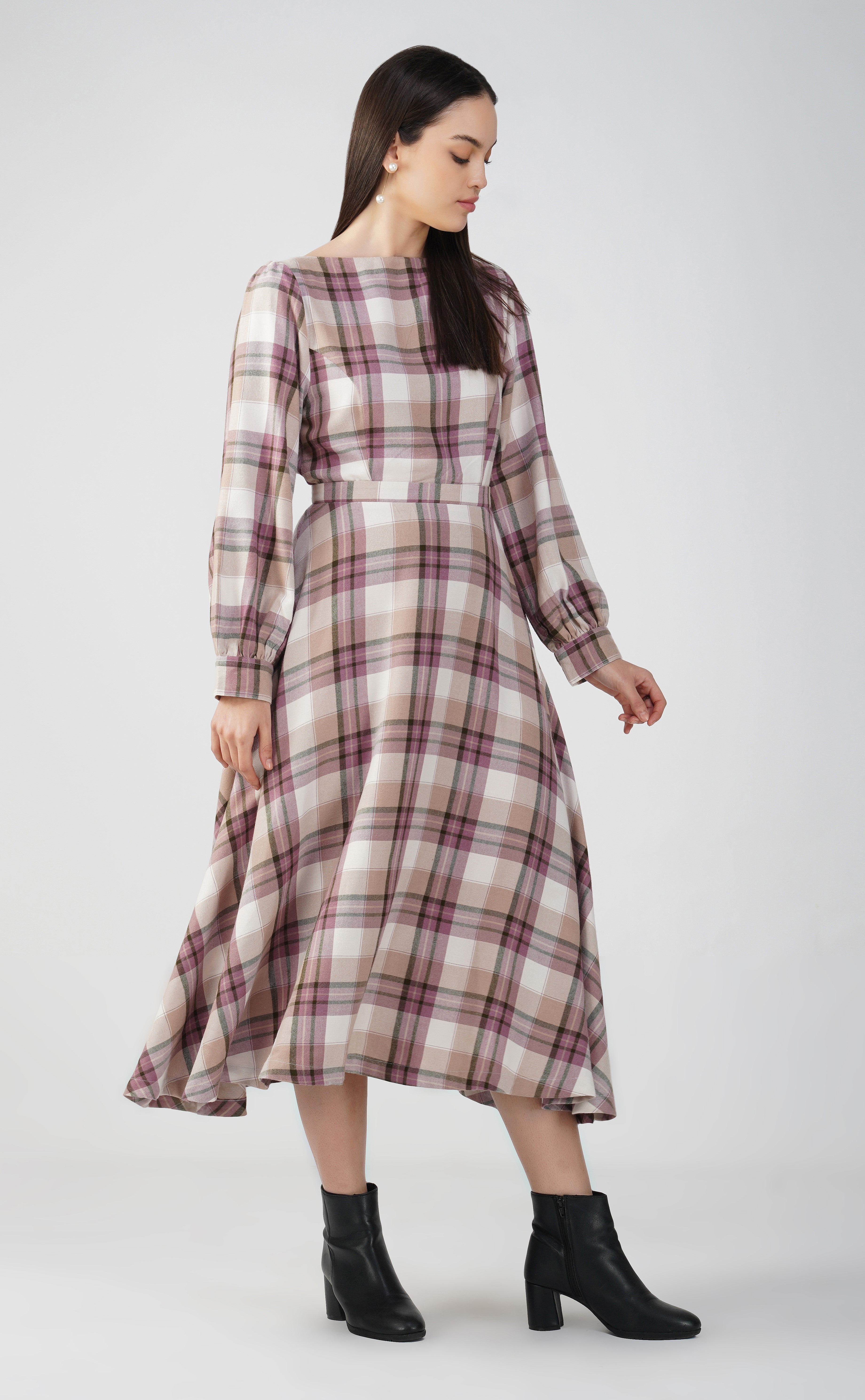 Pink Check - Brushed Twill Scotland Dress