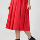 Red - Suede & Tweed Box Pleated Edinburgh Skirt