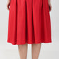 Red - Suede & Tweed Box Pleated Edinburgh Skirt