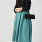 Green - Suede & Tweed Box Pleated Edinburgh Skirt