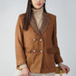 Brown - Suede & Tweed Chenab Blazer
