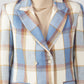 Blue Check Twill Wool Panjab Blazer