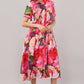 Bloom Rush Multicolor Floral - Georgette Aurora Shirt Dress
