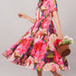 Bloom Rush Multicolor Floral - Georgette Aurora Shirt Dress