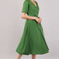 Effortless Sophistication of Elegant Green Cotton – Jackie Wrap Dress