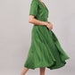 Effortless Sophistication of Elegant Green Cotton – Jackie Wrap Dress