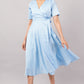 Sky Blue Glace Cotton - Jackie Wrap Dress – A Breath of Fresh Elegance