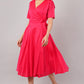 Radiant Pink Cotton - Jackie Wrap Dress – Feminine Flair Meets Everyday Elegance