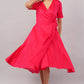 Radiant Pink Cotton - Jackie Wrap Dress – Feminine Flair Meets Everyday Elegance