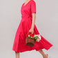 Radiant Pink Cotton - Jackie Wrap Dress – Feminine Flair Meets Everyday Elegance