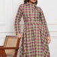 Pink & Green Check - Brushed Twill Box-Pleated Scotland Dress