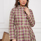 Pink & Green Check - Brushed Twill Box-Pleated Scotland Dress