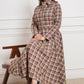 Pink & Green Check - Brushed Twill Box-Pleated Scotland Dress