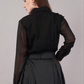 Noir Organza Pintuck Shirt