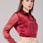 Crimson Tissue Pintuck Shirt