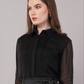 Noir Organza Pintuck Shirt