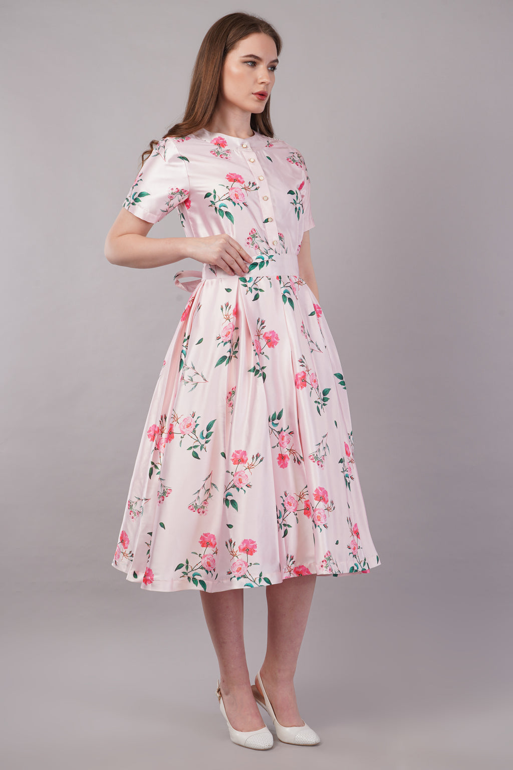 Pastel Pink Japan Satin - House of Windsor Dress