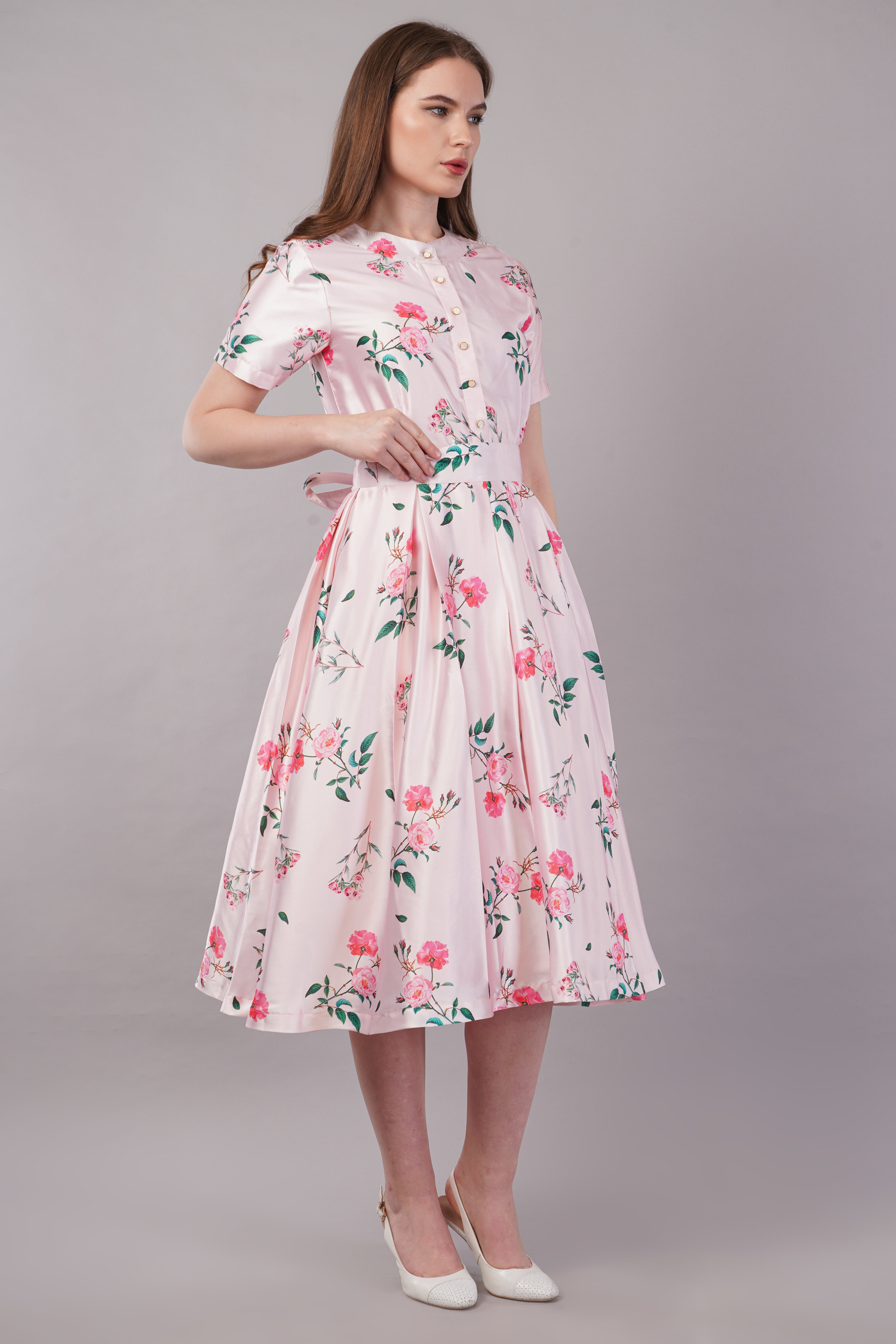 Pastel Pink Japan Satin - House of Windsor Dress