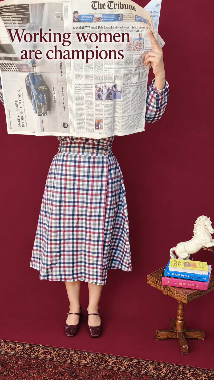 Derby Poplin A-Line Wrap Skirt