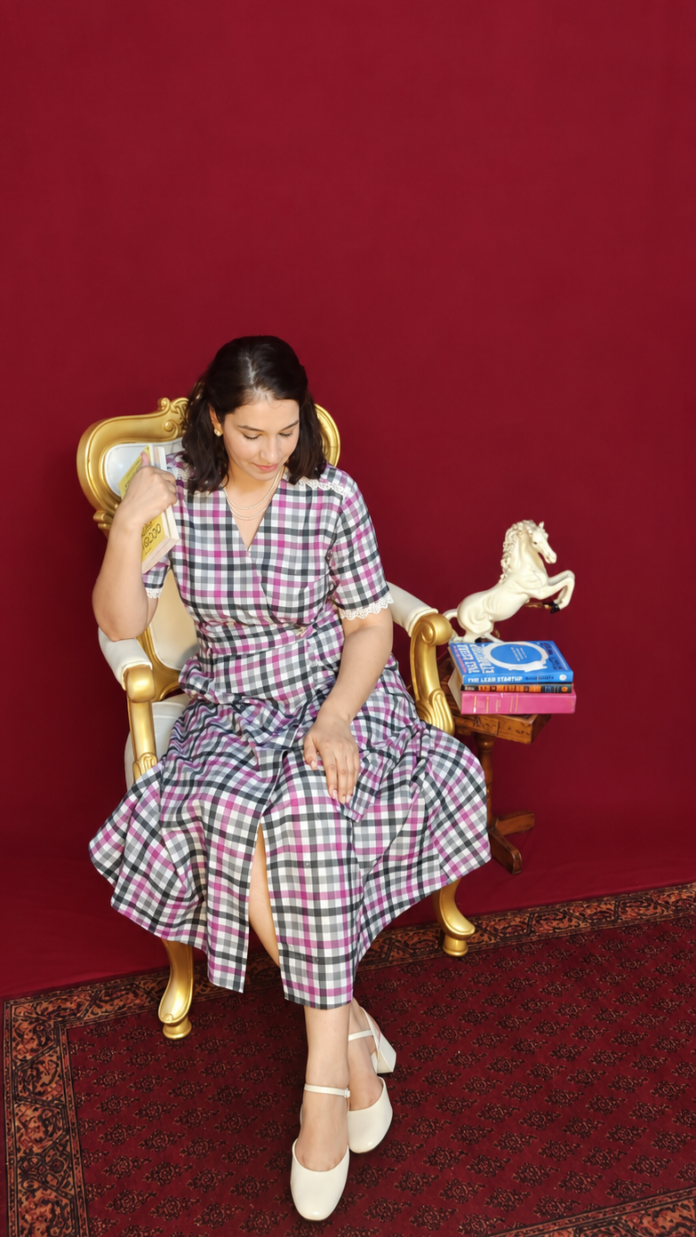 Derby Poplin Wrap Dress