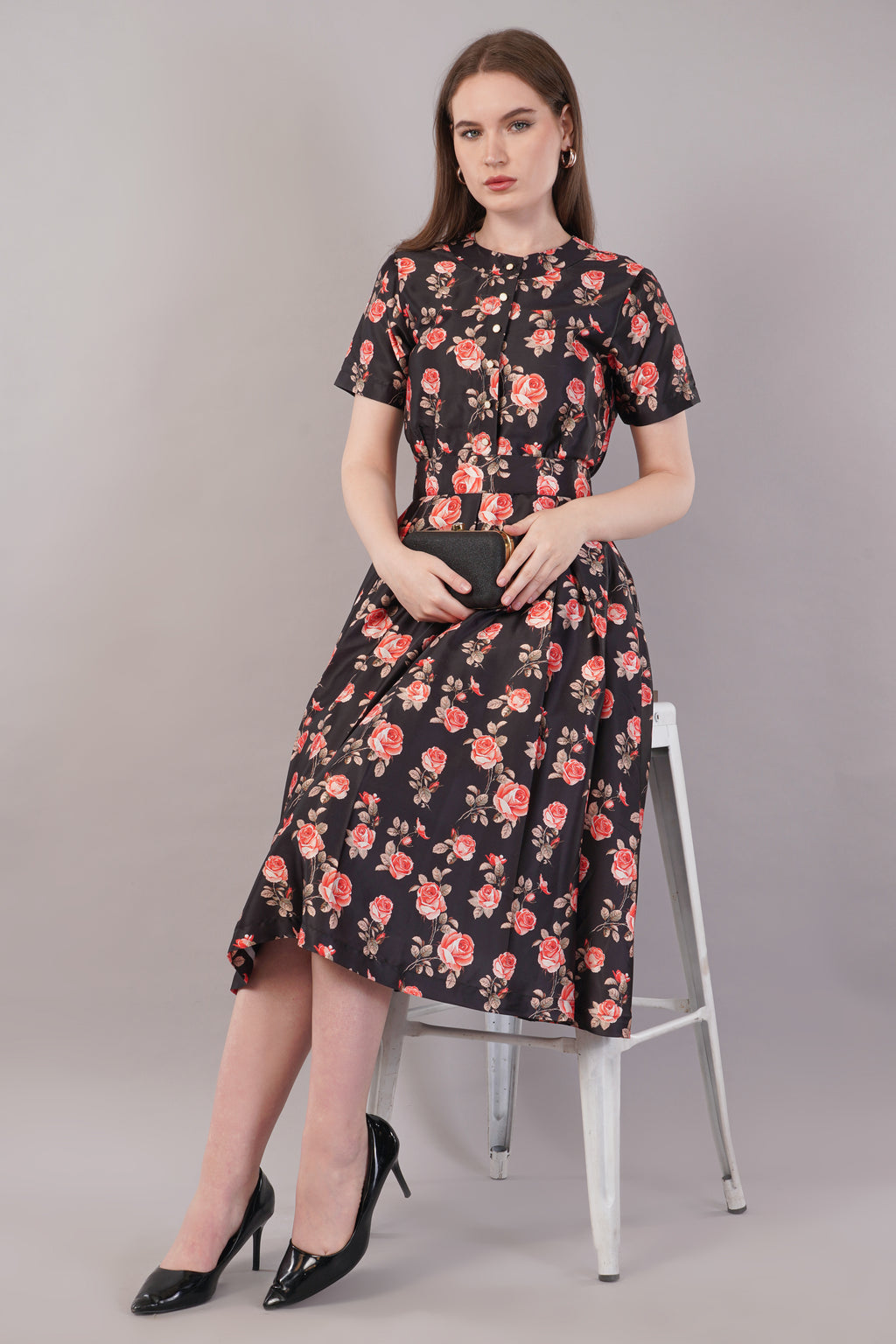 Black Japan Satin - House of Windsor Dress