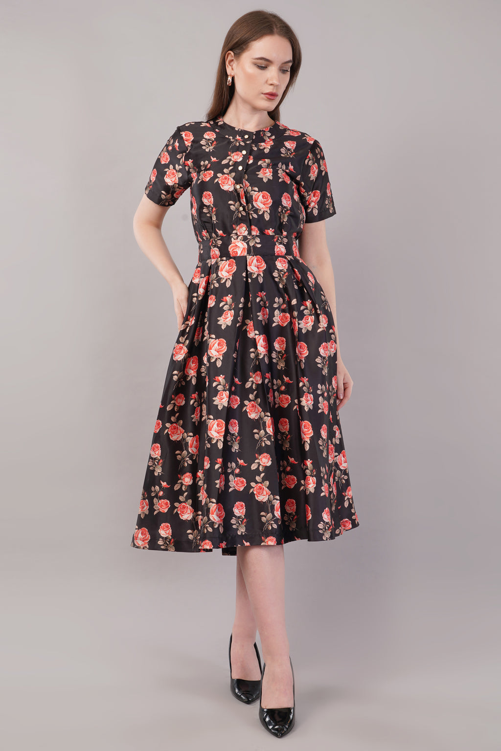 Black Japan Satin - House of Windsor Dress