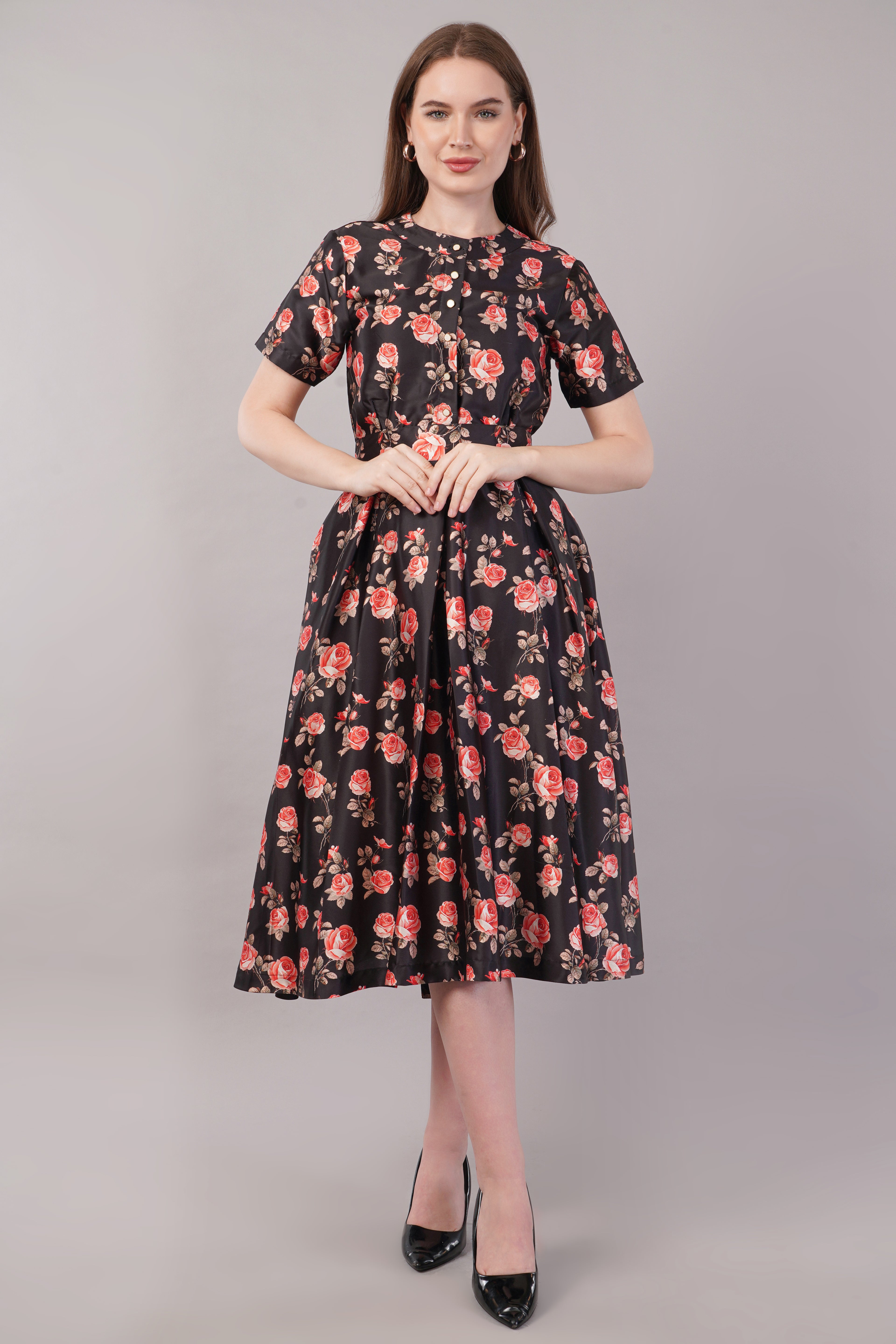 Black Japan Satin - House of Windsor Dress