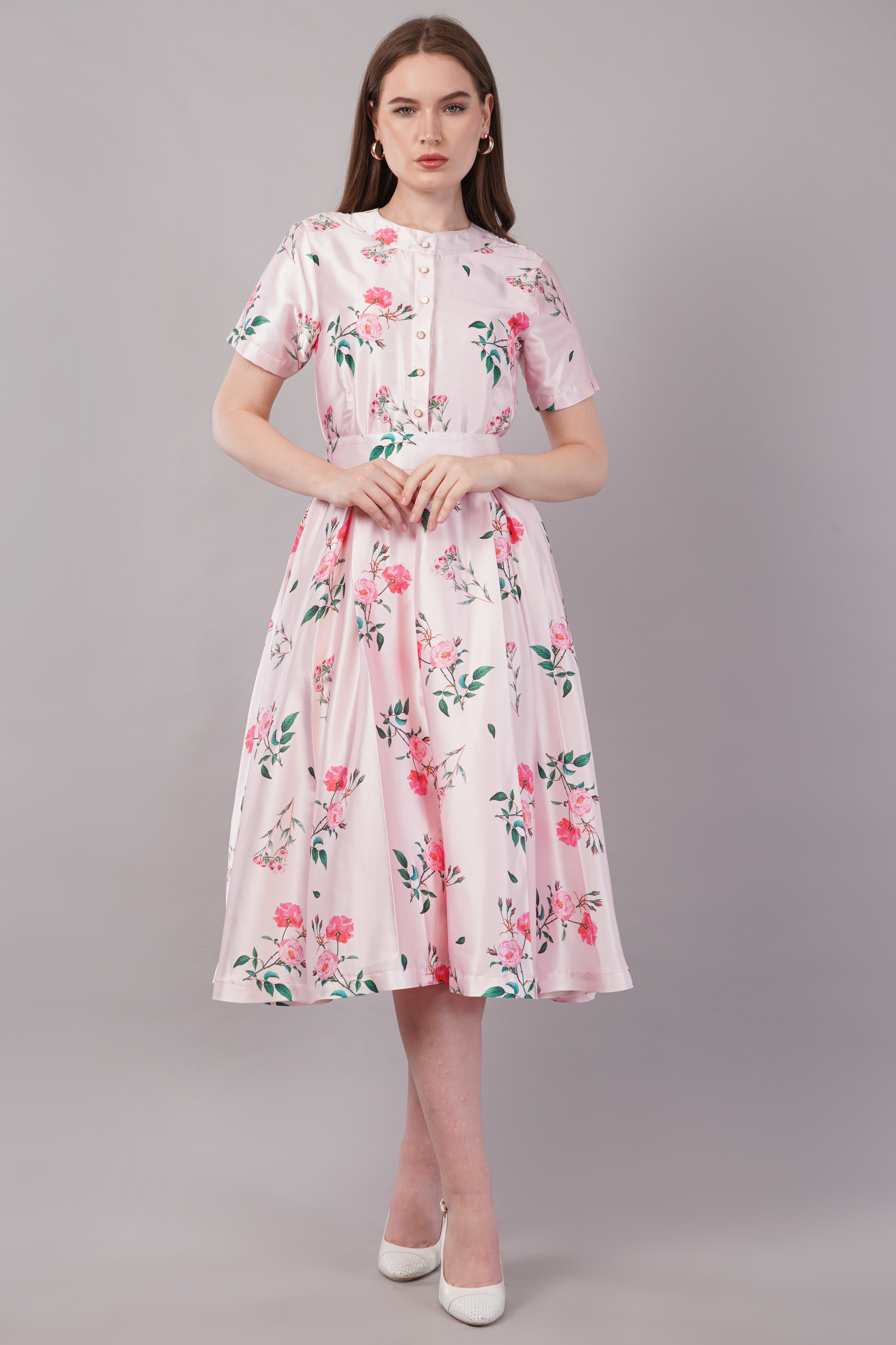 Pastel Pink Japan Satin - House of Windsor Dress